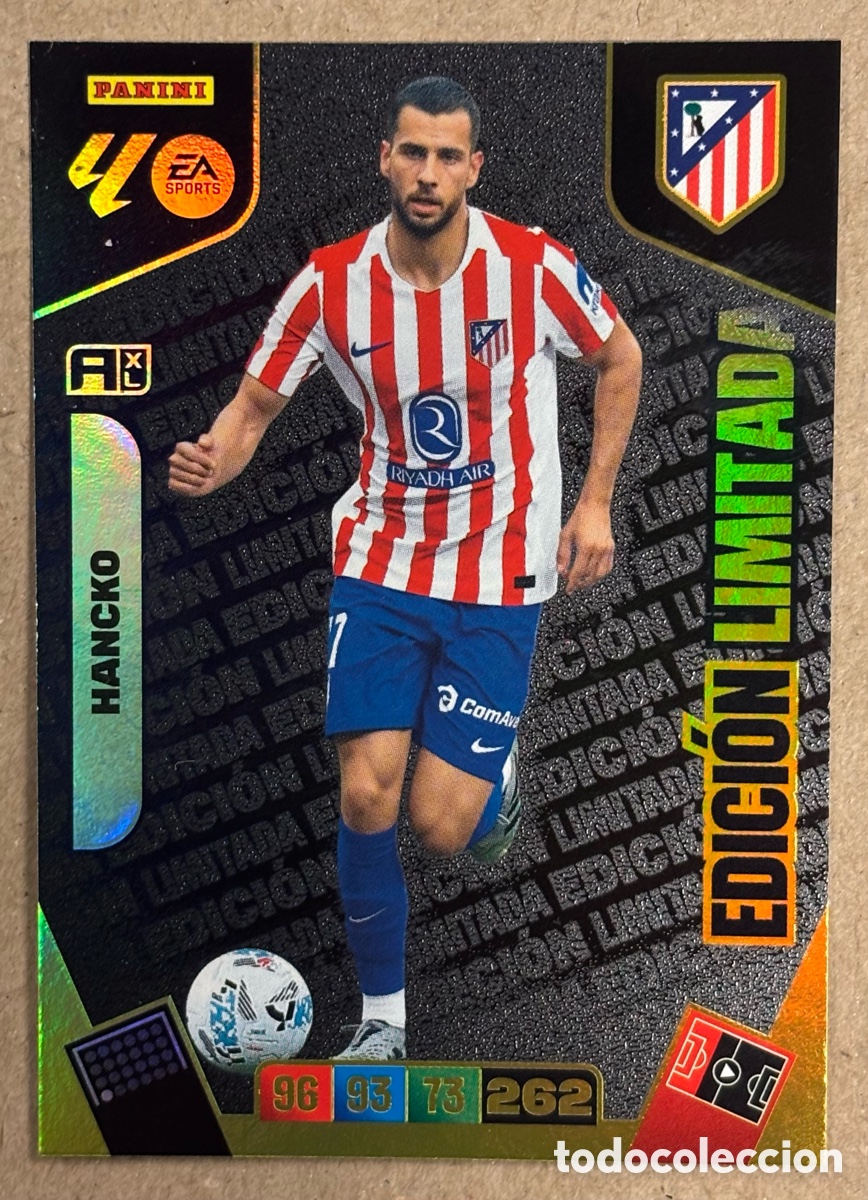 Cromos de F&uacute;tbol: HANCKO (ATL&Eacute;TICO DE MADRID). CARTA EDICI&Oacute;N LIKITADA PANINI ADRENALYN XL 2025/26.