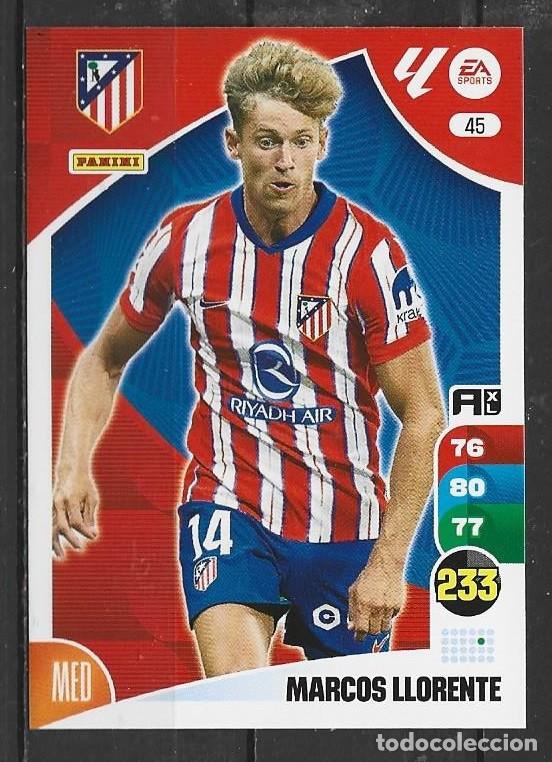 Cromos de F&uacute;tbol: Adrenalyn 24/25 - Marcos Llorente - N&ordm; 45 - Atl&eacute;tico de Madrid