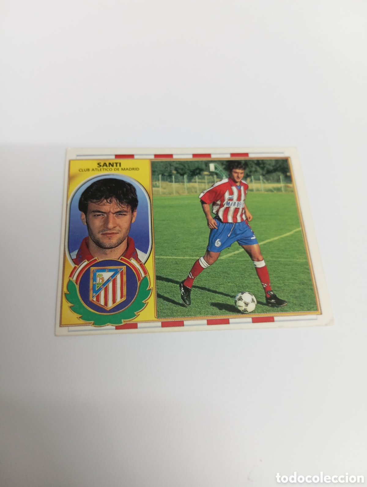 Cromos de F&uacute;tbol: SANTI Atl&eacute;tico de Madrid Liga Este 1996 1997 PANINI 96 97