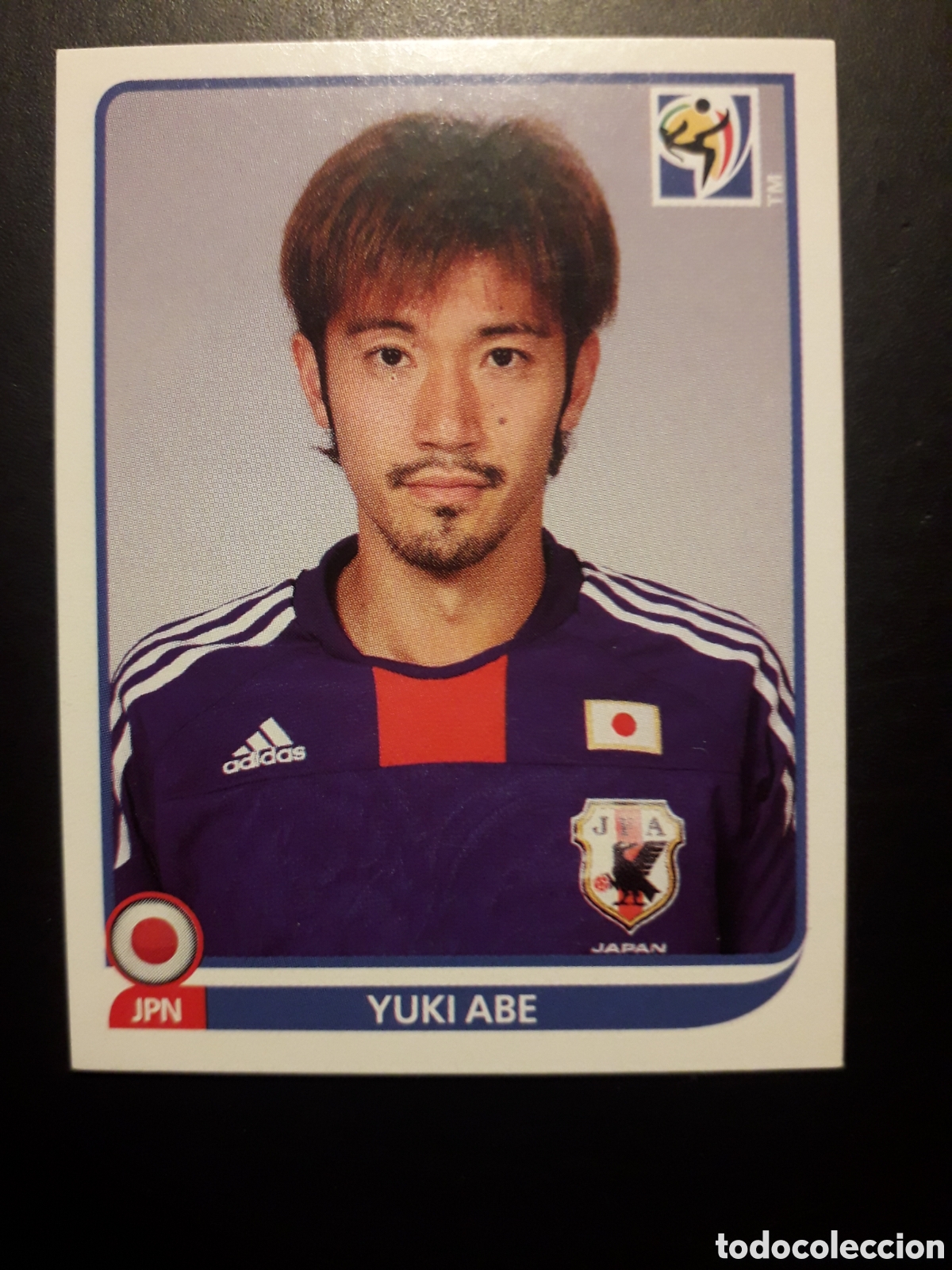 Cromos de F&uacute;tbol: YUKI ABE JAP&Oacute;N MUNDIAL SUD&Aacute;FRICA 2010 PANINI N&deg; 381 SIN PEGAR. TRASERA AZUL PEDIDO M&Iacute;NIMO 3&euro;