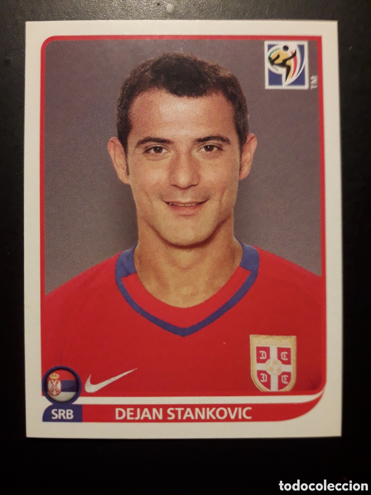 Cromos de F&uacute;tbol: STANKOVIC SERBIA MUNDIAL SUD&Aacute;FRICA 2010 PANINI N&deg; 307 SIN PEGAR, TRASERA AZUL PEDIDO M&Iacute;NIMO 3&euro;