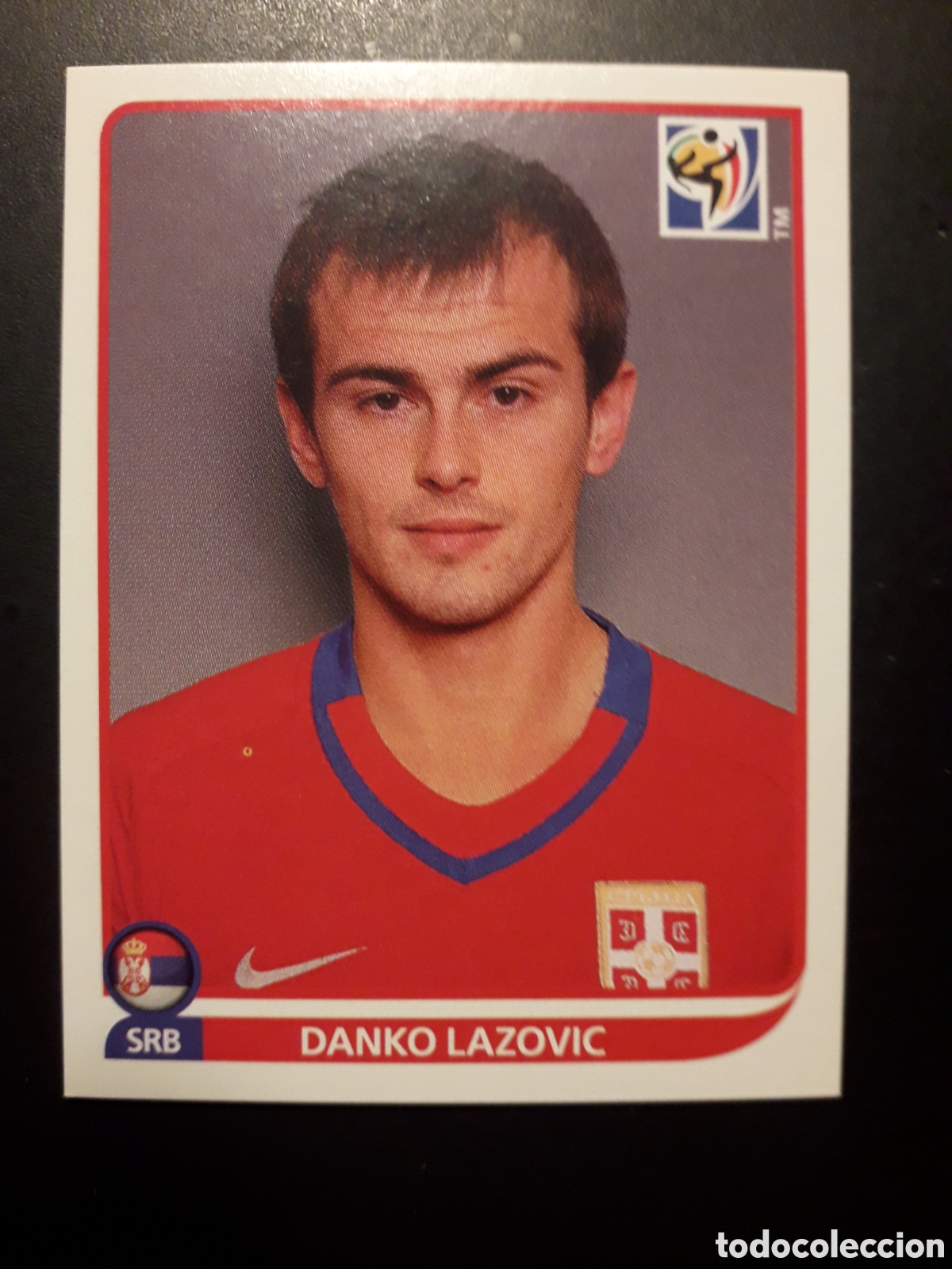 Cromos de F&uacute;tbol: LAZOVIC SERBIA MUNDIAL SUD&Aacute;FRICA 2010 PANINI N&deg; 314 SIN PEGAR, TRASERA AZUL. PEDIDO M&Iacute;NIMO 3&euro;
