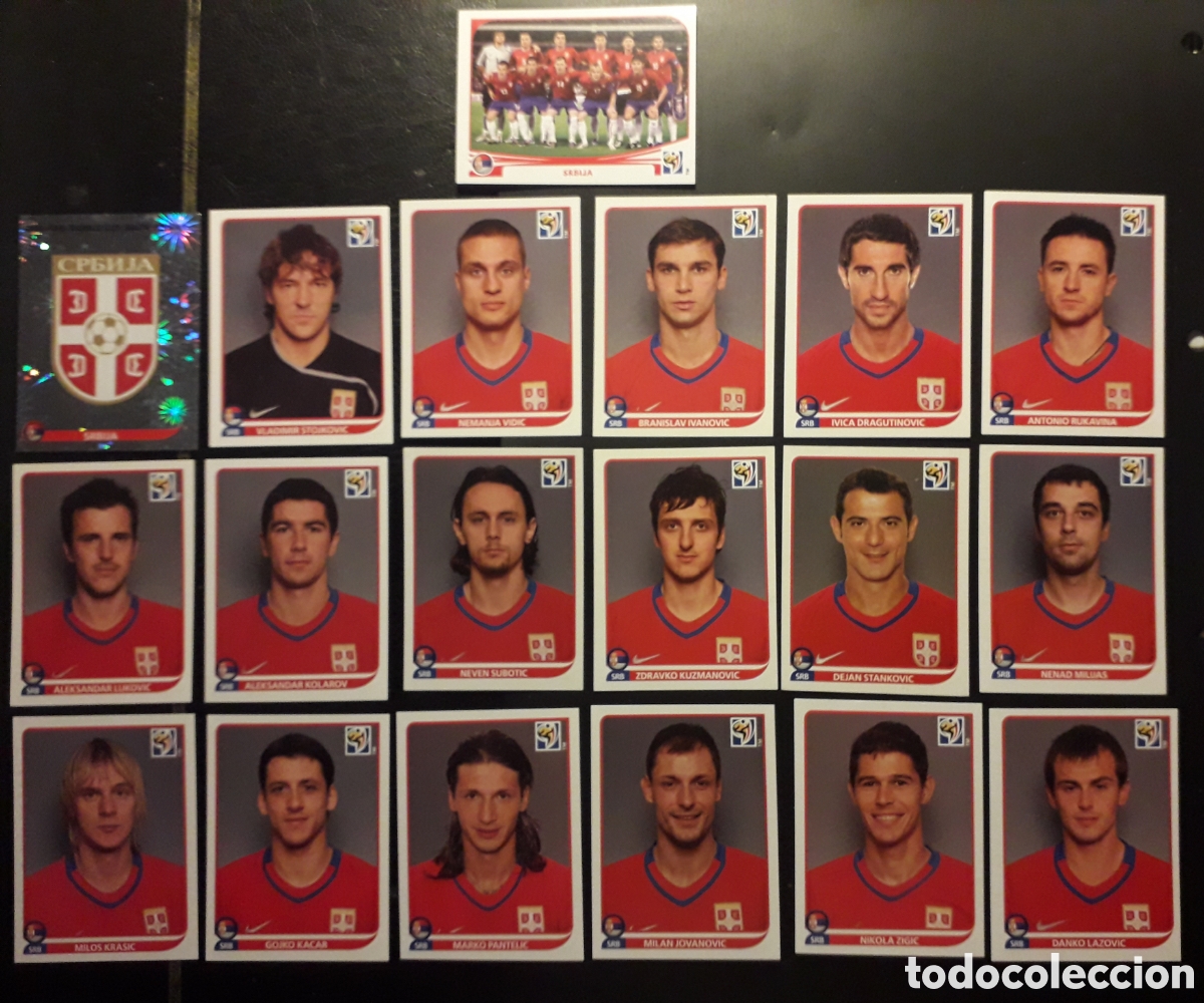 Cromos de F&uacute;tbol: 19 CROMOS SERBIA. MUNDIAL SUD&Aacute;FRICA 2010 PANINI. EQUIPO B&Aacute;SICO COMPLETO. PEDIDO M&Iacute;NIMO 3&euro;