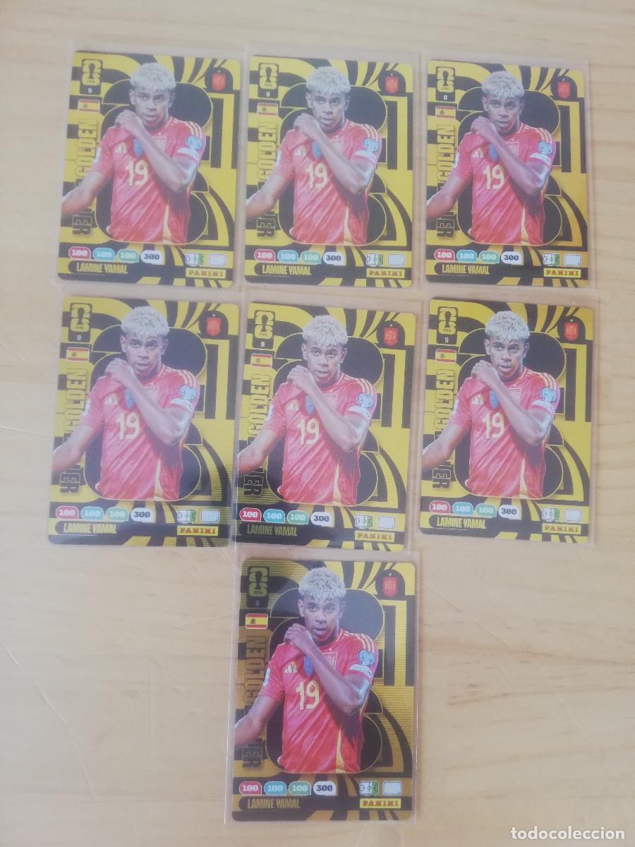 Cromos de F&uacute;tbol: Lamine Yamal (x7) Golden Baller Adrenalyn Mundial