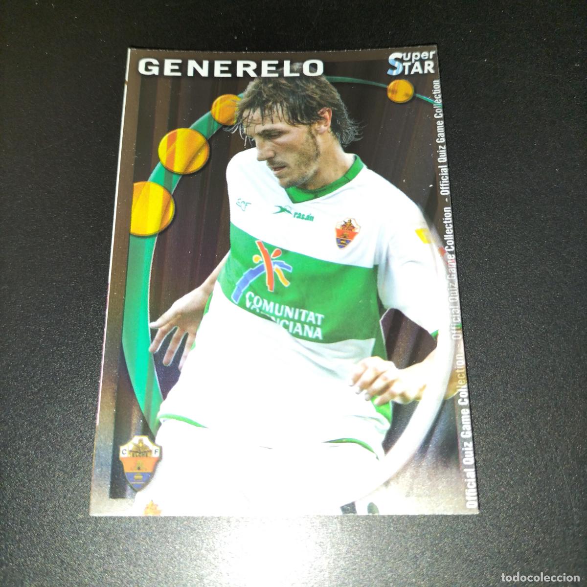 Cromos de F&uacute;tbol: 837 GENERELO ELCHE SUPERSTAR BRILLO LISO CROMOS MUNDICROMO FICHAS LIGA QUIZ GAME 2010-2011 10-11