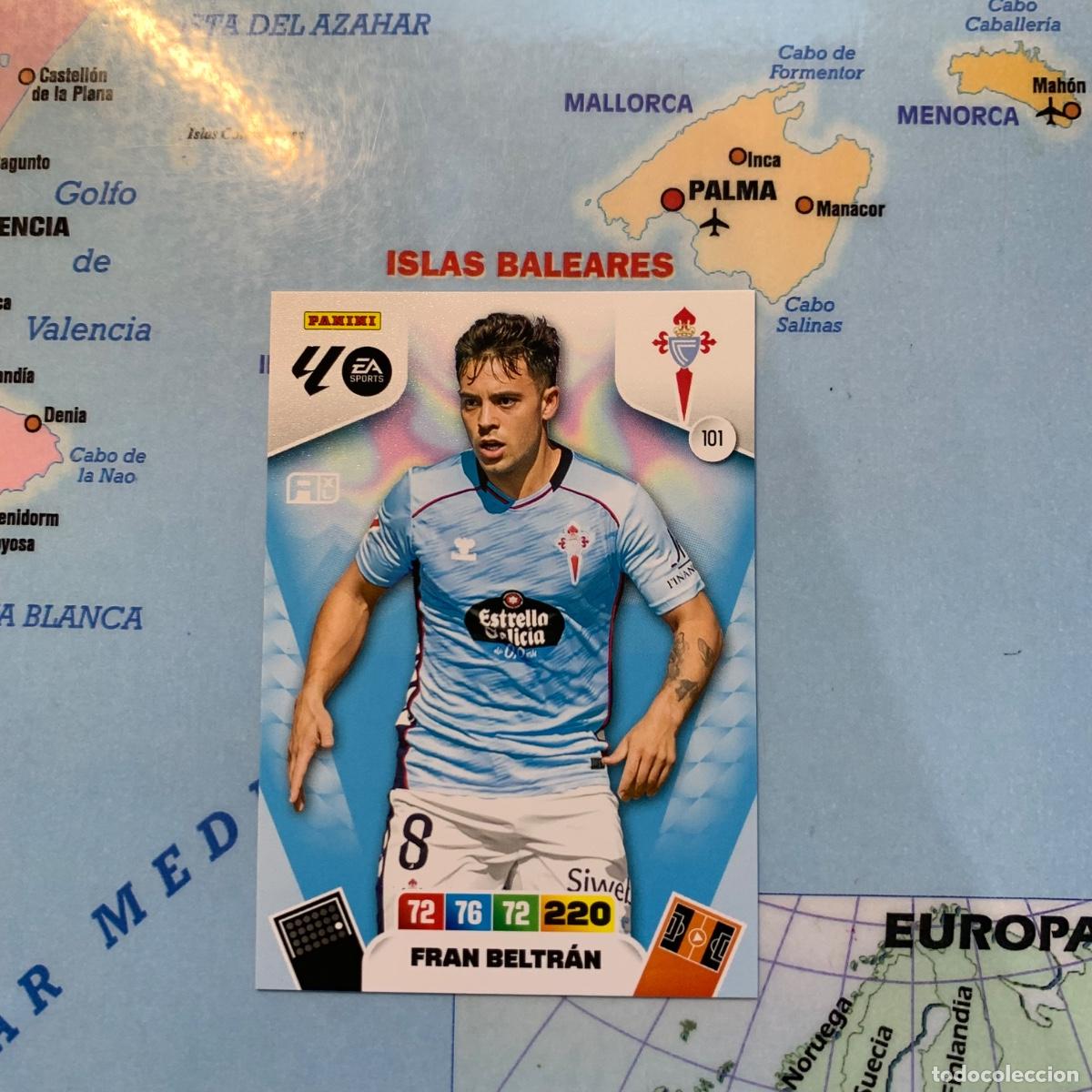 Cromos de F&uacute;tbol: Fran Beltr&aacute;n n&uacute;mero 101 del Celta cromo adrenalyn XL 25-26 2025-2026