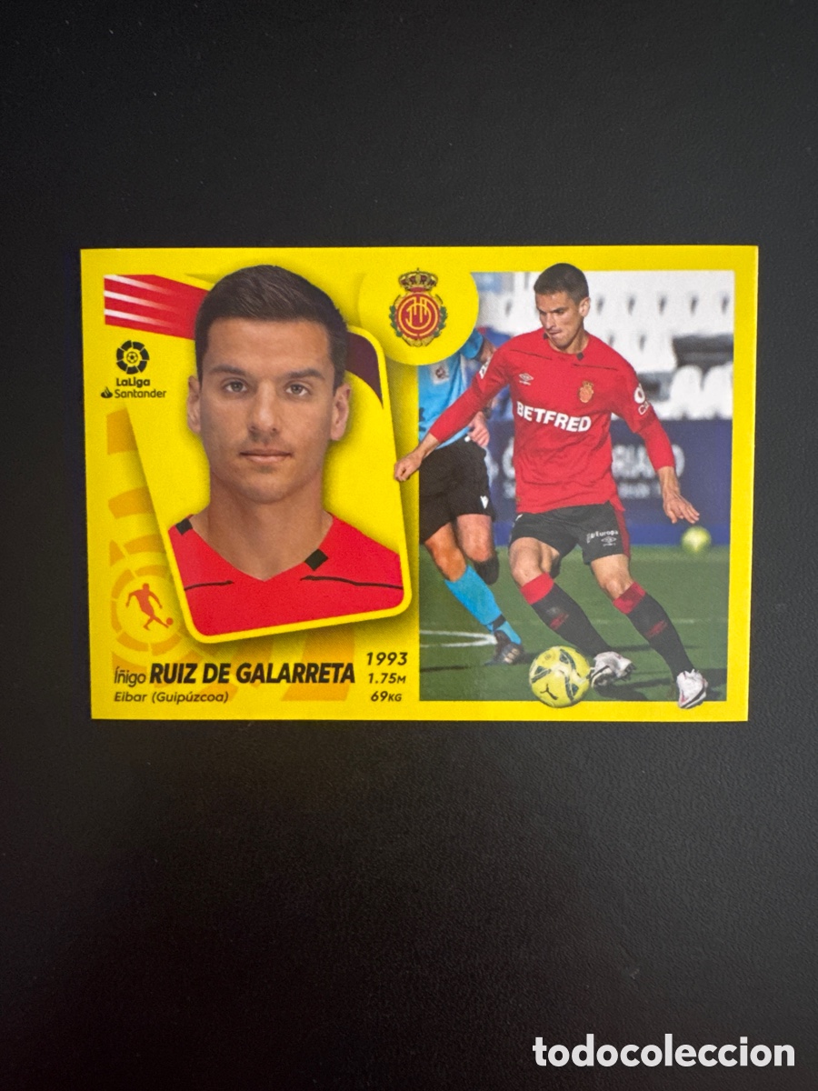 Fu&szlig;ball-Sticker: RUIZ DE GALARRETA MALLORCA N&Uacute;MERO 13 LIGA ESTE 2021 2022