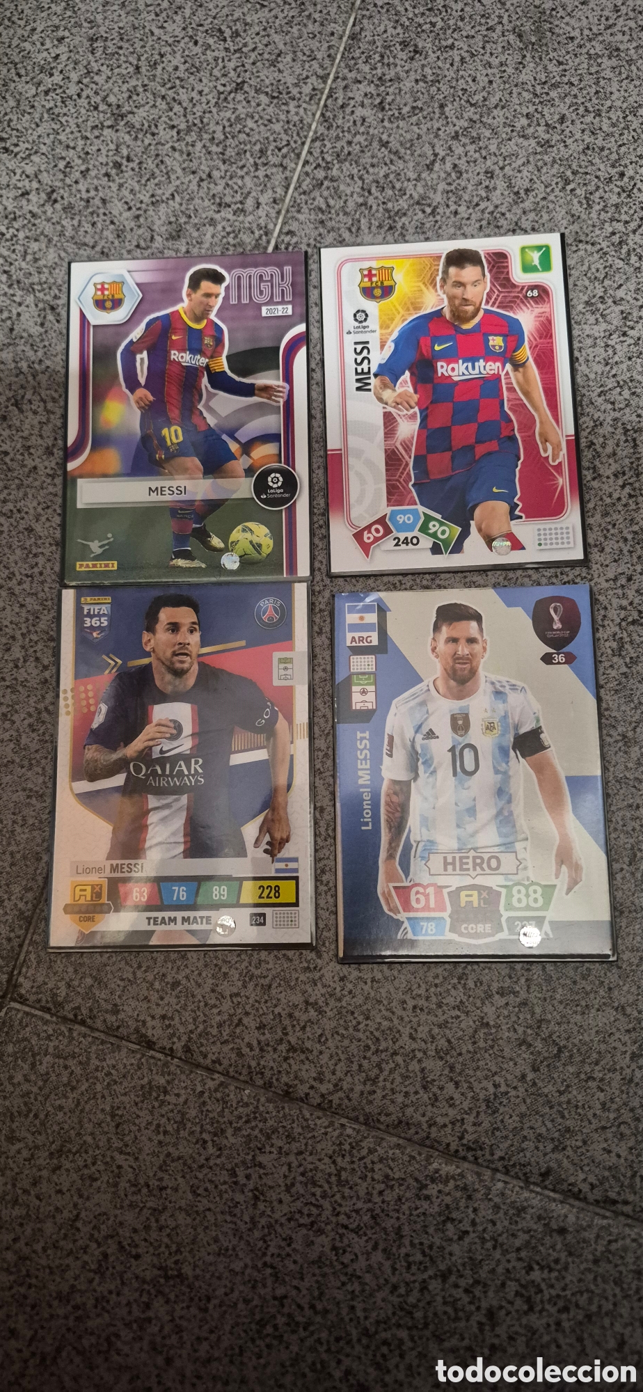 Cromos de F&uacute;tbol: CROMOS MESSI ARGENTINA, BARCELONA