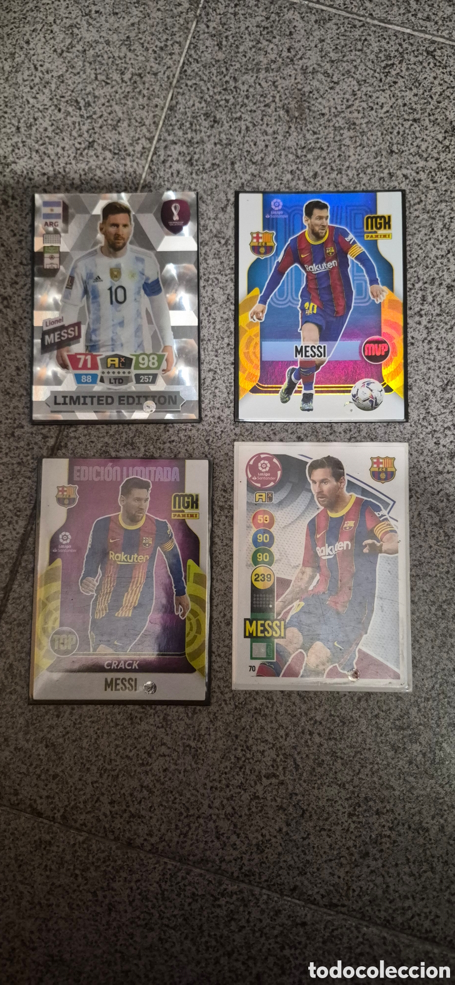 Cromos de F&uacute;tbol: CROMOS MESSI EDICI&Oacute;N LIMITADA