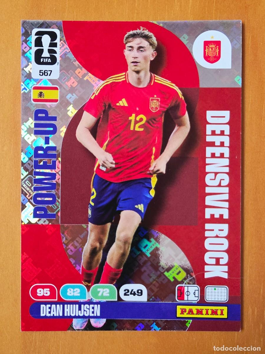 Cartes &agrave; collectionner de Football: 567 Dean Huijsen, Espa&ntilde;a, Power-Up Defensive Rock Panini Adrenalyn XL Fifa World Cup 2026 Mundial 26