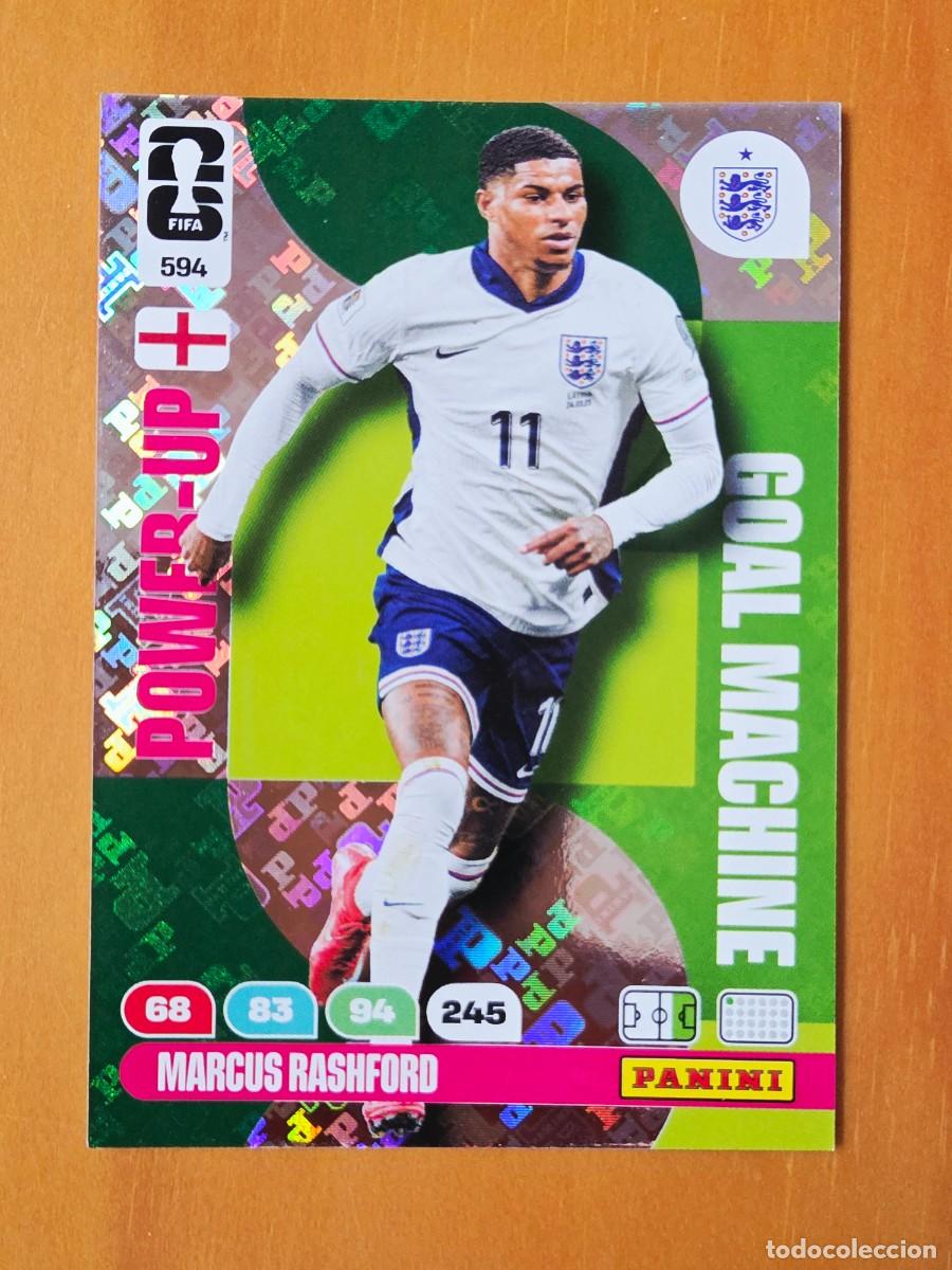 Cromos de F&uacute;tbol: 594 Marcus Rashford, Inglaterra, Power-Up Goal Machine, Panini Adrenalyn Fifa World Cup 2026 Mundial