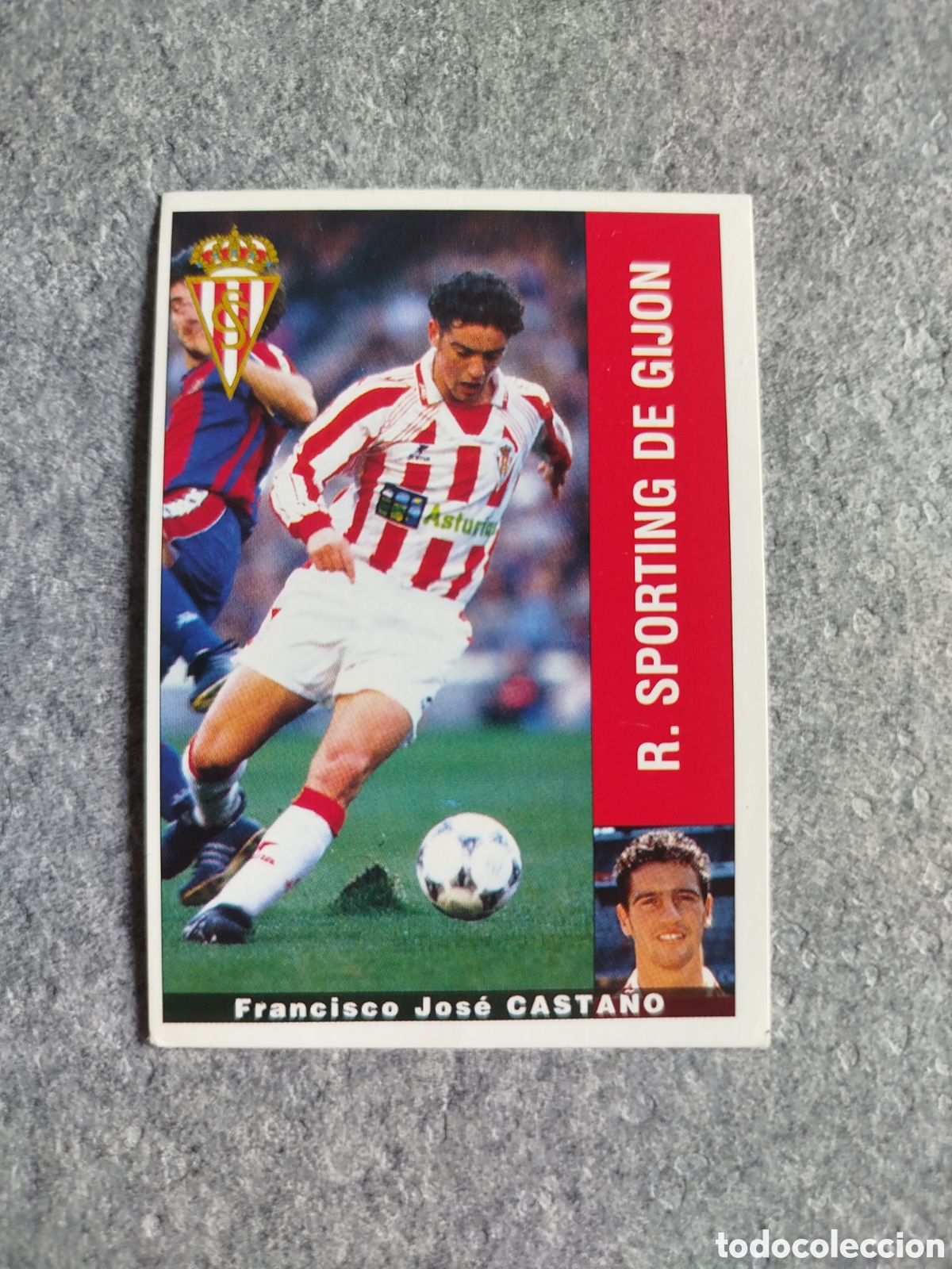 Cromos de F&uacute;tbol: CROMO CASTA&Ntilde;O SPORTING DE GIJON PANINI LIGA 1995 95 96 NUNCA PEGADO SIN PEGAR