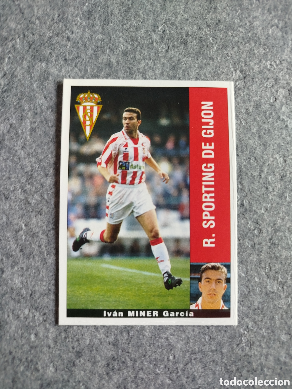 Cromos de F&uacute;tbol: CROMO MINER SPORTING DE GIJON PANINI LIGA 1995 95 96 NUNCA PEGADO SIN PEGAR