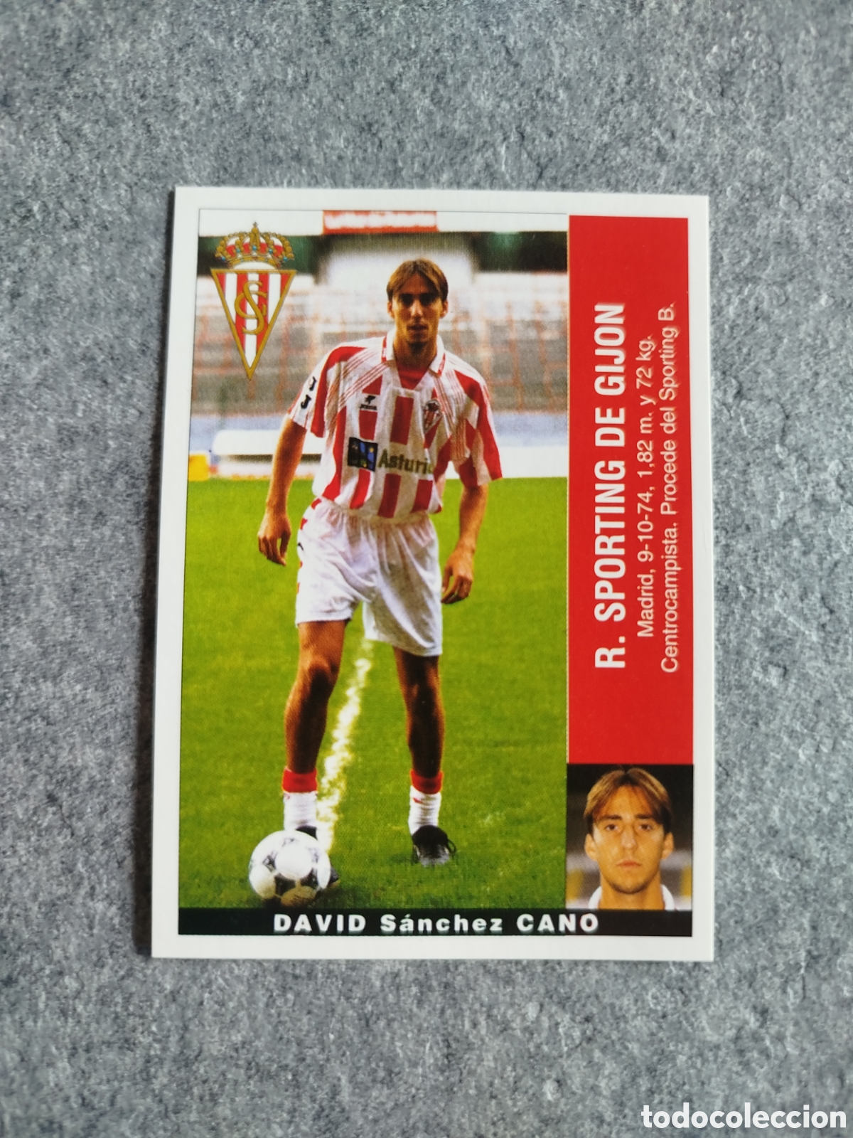 Cromos de F&uacute;tbol: COLOCA CROMO DAVID CANO SPORTING GIJ&Oacute;N SUSTITUYE PANINI LIGA 1995 95 96 NUNCA PEGADO SIN PEGAR