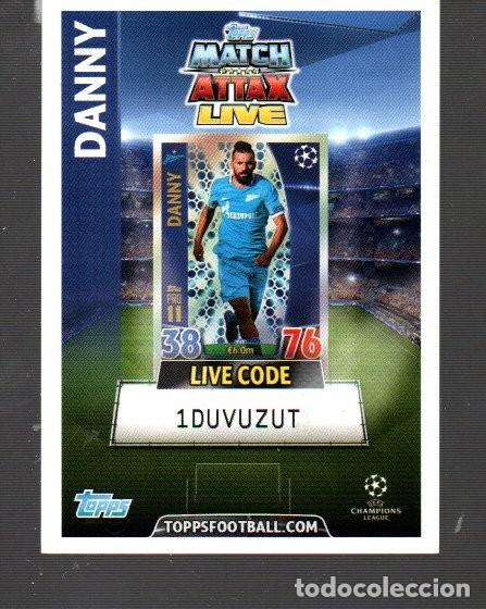 Cromos de F&uacute;tbol: CROMO DE MATCH ATTAX LIVE DE TOPPS FOOTBALL CON DANNY