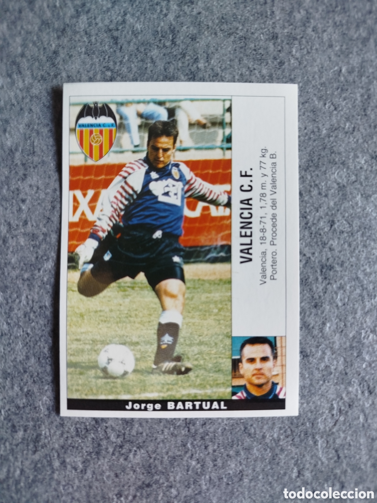 Cromos de F&uacute;tbol: COLOCA CROMO BARTUAL VALENCIA SUSTITUYE PANINI LIGA 1995 95 96 NUNCA PEGADO SIN PEGAR