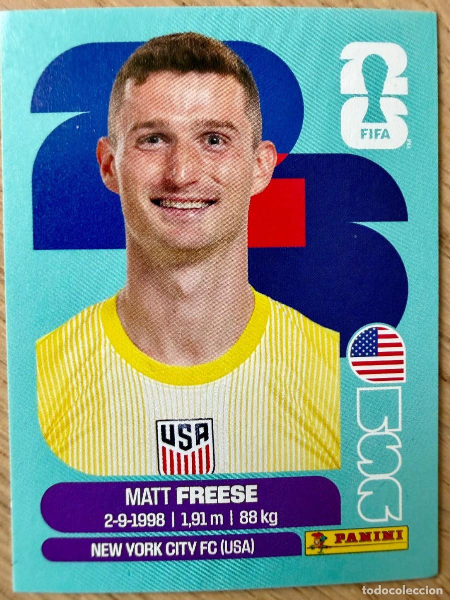 Cromos de F&uacute;tbol: USA2 USA 2 MATT FREESE ESTADOS UNIDOS MUNDIAL FIFA WORLD CUP 2026 26 STICKER CROMO PANINI SIN PEGAR