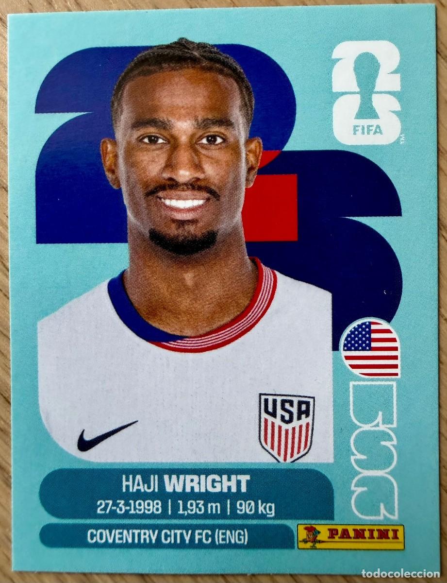 Cromos de F&uacute;tbol: USA19 USA 19 WRIGHT ESTADOS UNIDOS MUNDIAL FIFA WORLD CUP 2026 26 STICKER CROMO PANINI SIN PEGAR