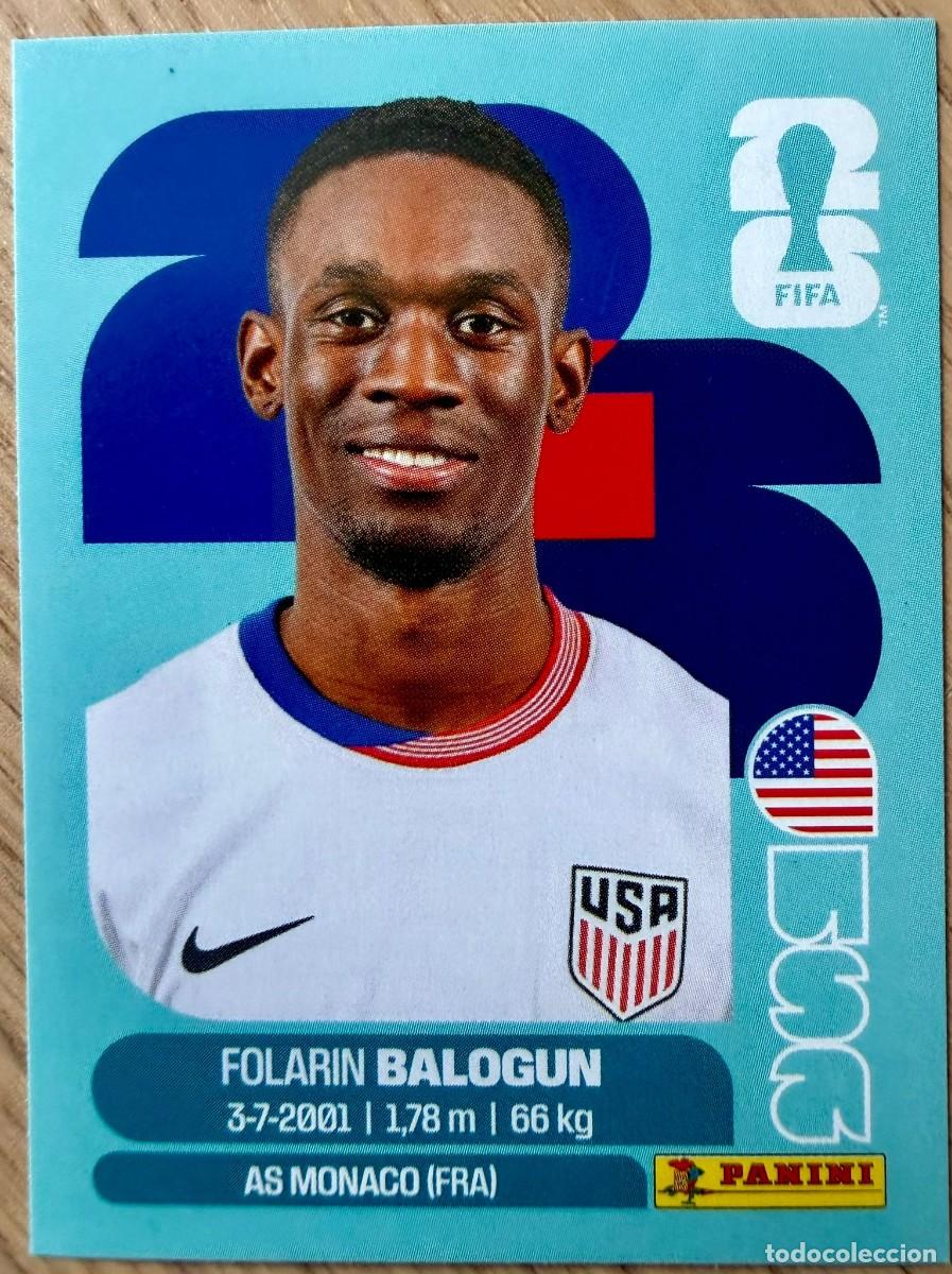 Cromos de F&uacute;tbol: USA20 USA 20 BALOGUN ESTADOS UNIDOS MUNDIAL FIFA WORLD CUP 2026 26 STICKER CROMO PANINI SIN PEGAR