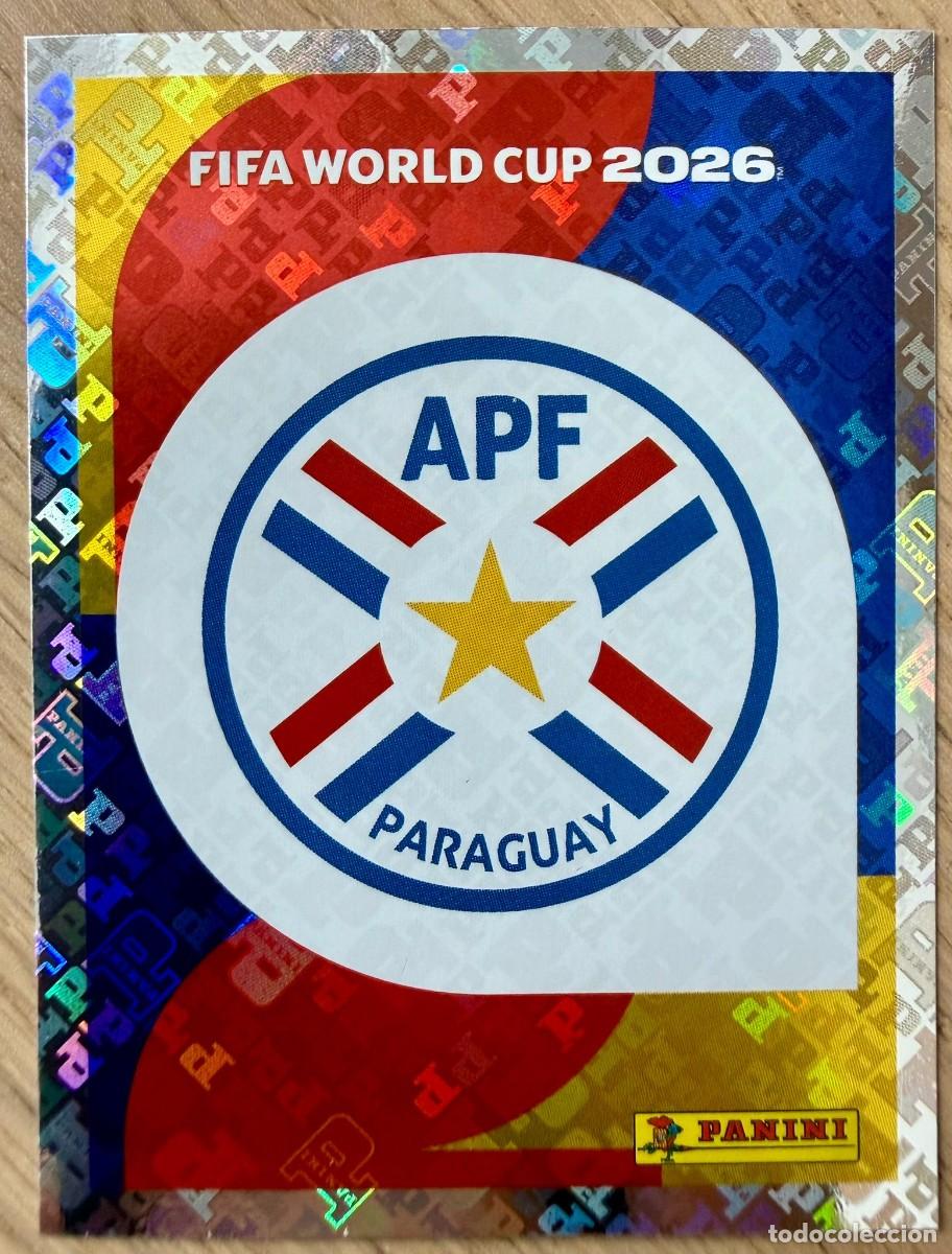 Cromos de F&uacute;tbol: PAR1 PAR 1 ESCUDO PARAGUAY MUNDIAL FIFA WORLD CUP 2026 26 STICKER CROMO PANINI SIN PEGAR