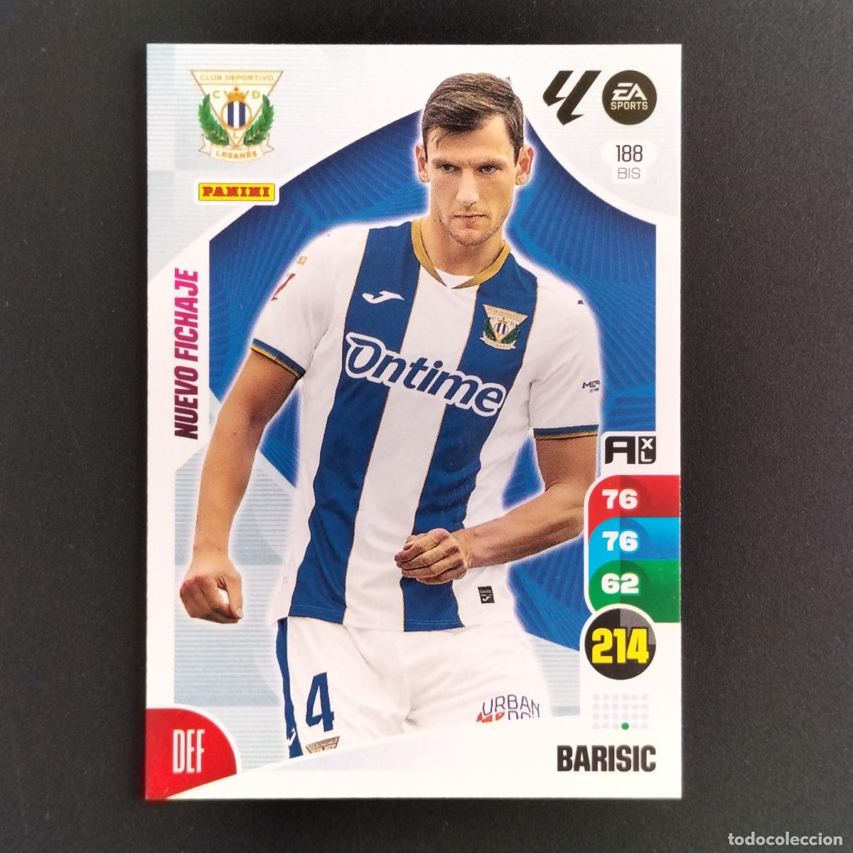 Cromos de F&uacute;tbol: 188 BIS BARISIC NUEVO FICHAJE CD LEGANES CROMOS ADRENALYN XL LALIGA CARD 2024 2025 24 25 PANINI