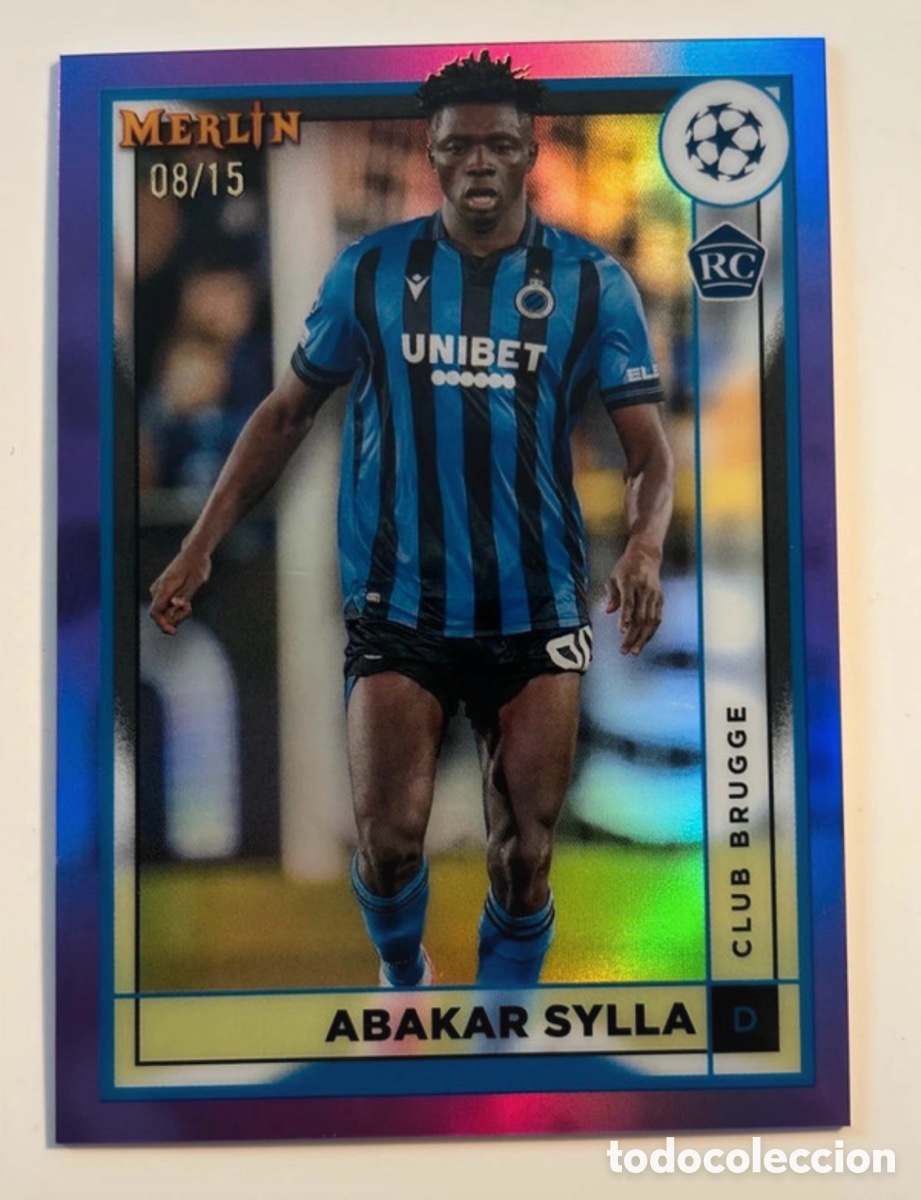 Cartes &agrave; collectionner de Football: 2022-23 Topps Merlin UEFA Abakar Sylla Purple Refractor C.Brugge -#46 SP /15