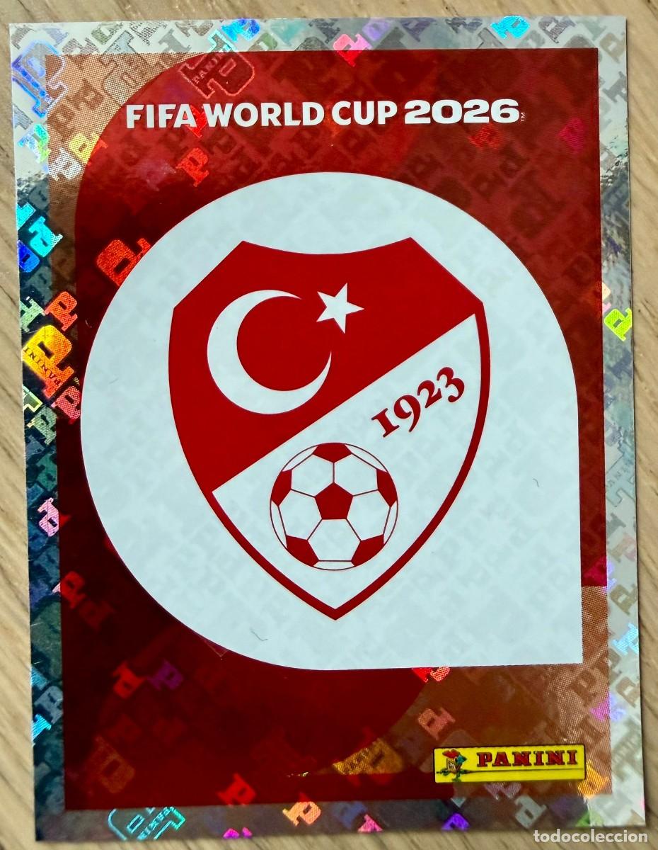 Cromos de F&uacute;tbol: TUR1 TUR 1 ESCUDO TURQUIA MUNDIAL FIFA WORLD CUP 2026 26 STICKER CROMO PANINI SIN PEGAR