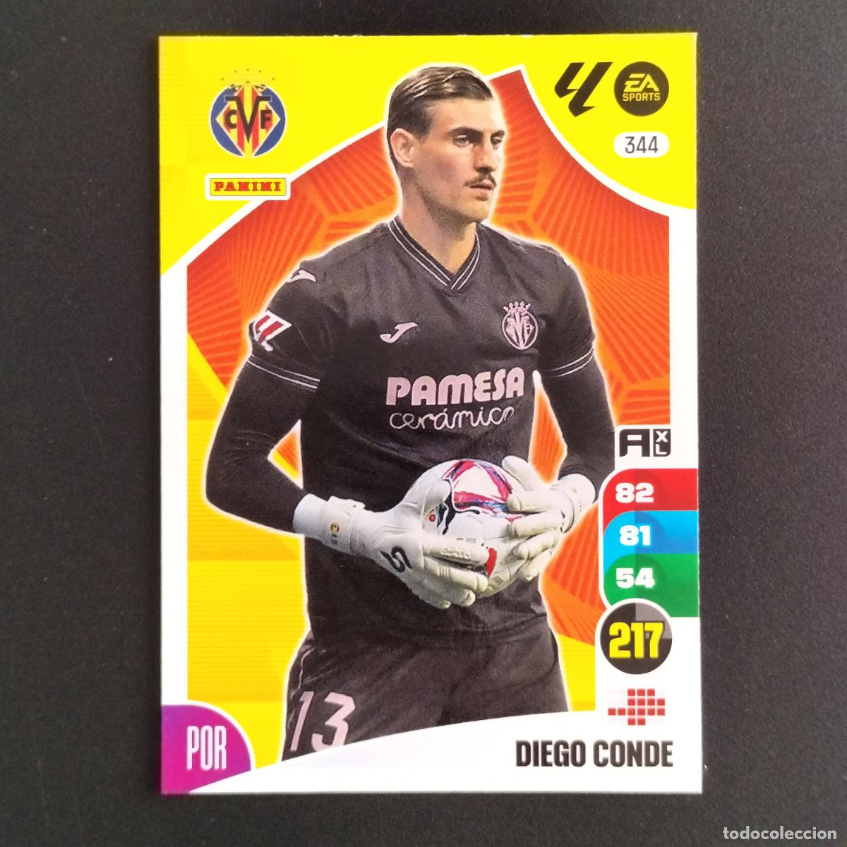 Cromos de F&uacute;tbol: 344 DIEGO CONDE VILLARREAL CROMOS ADRENALYN XL LALIGA CARD 2024 2025 24 25 PANINI