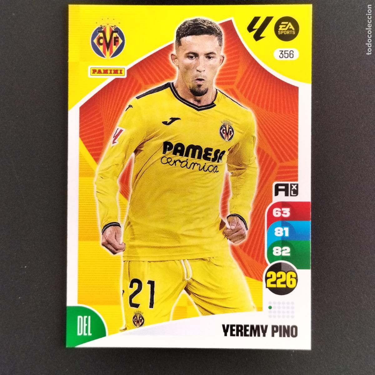 Cromos de F&uacute;tbol: 356 YEREMY PINO VILLARREAL CROMOS ADRENALYN XL LALIGA CARD 2024 2025 24 25 PANINI