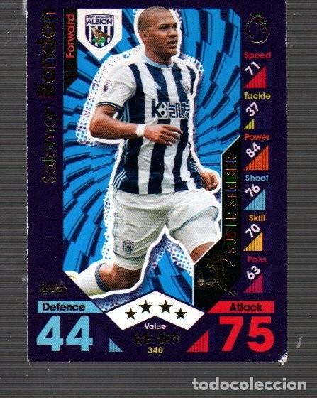 Cromos de F&uacute;tbol: CROMO DE MATCH ATTAX TOPPS DEL A&Ntilde;O 2016 DEL ALBION SALOM&Oacute;N ROND&Oacute;N