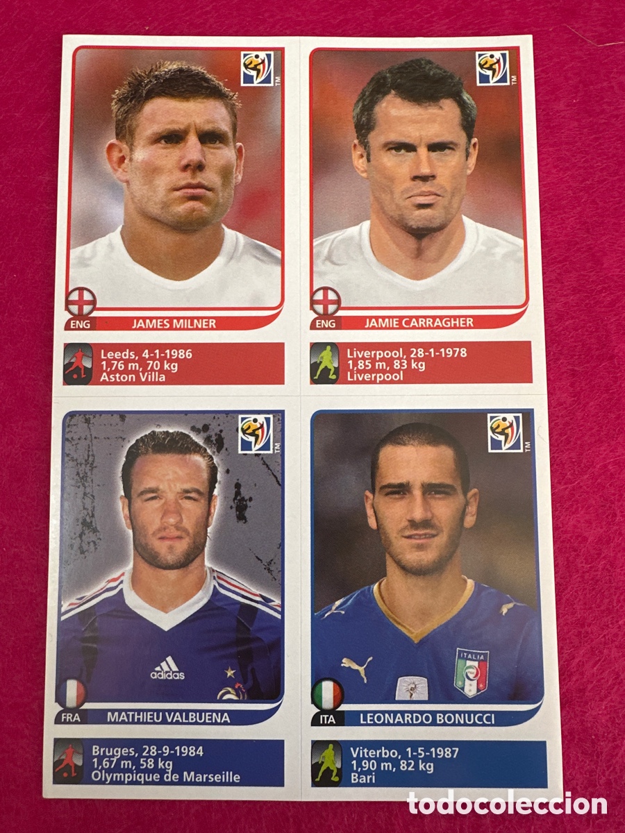 Cartes &agrave; collectionner de Football: SET COMPLETO ACTUALIZACI&Oacute;N CON 80 CROMOS EN L&Aacute;MINAS SIN CORTAR MUNDIAL SUD&Aacute;FRICA 2010 PANINI STICKER