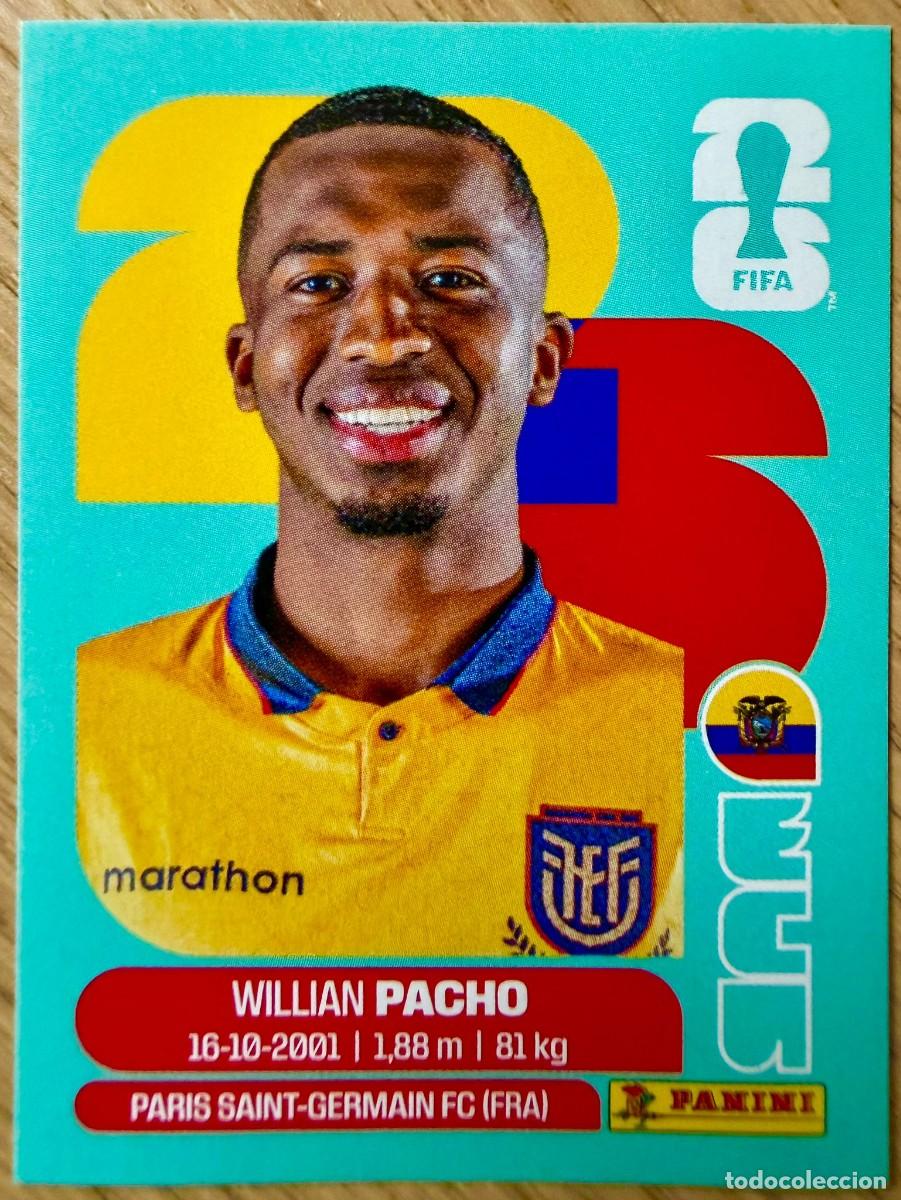 Cromos de F&uacute;tbol: ECU6 ECU 6 WILLIAN PACHO ECUADOR MUNDIAL FIFA WORLD CUP 2026 26 STICKER CROMO PANINI SIN PEGAR