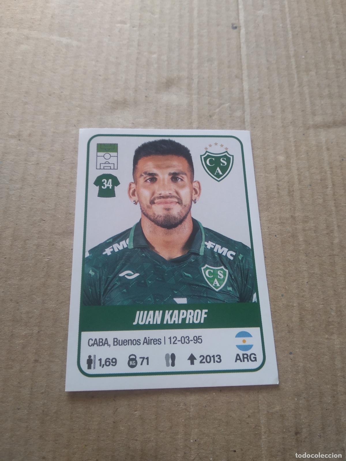 Fu&szlig;ball-Sticker: 408 JUAN KAPROF SARMIENTO DE JUNIN CROMO FUTBOL ARGENTINO PANINI LIGA ARGENTINA 2023