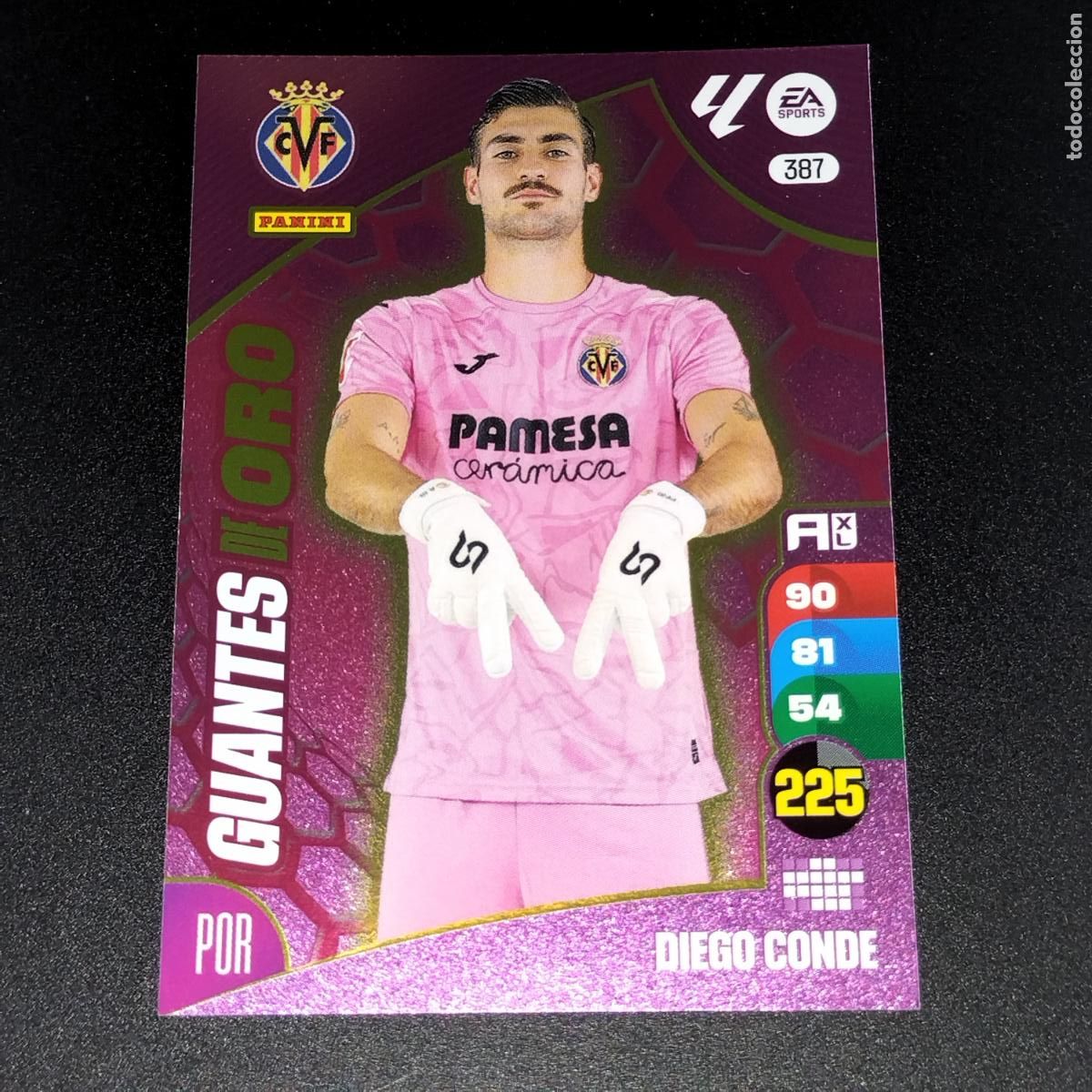 Cromos de Futebol: 387 DIEGO CONDE GUANTES DE ORO VILLARREAL CROMOS ADRENALYN XL LALIGA CARD 2024 2025 24 25 PANINI
