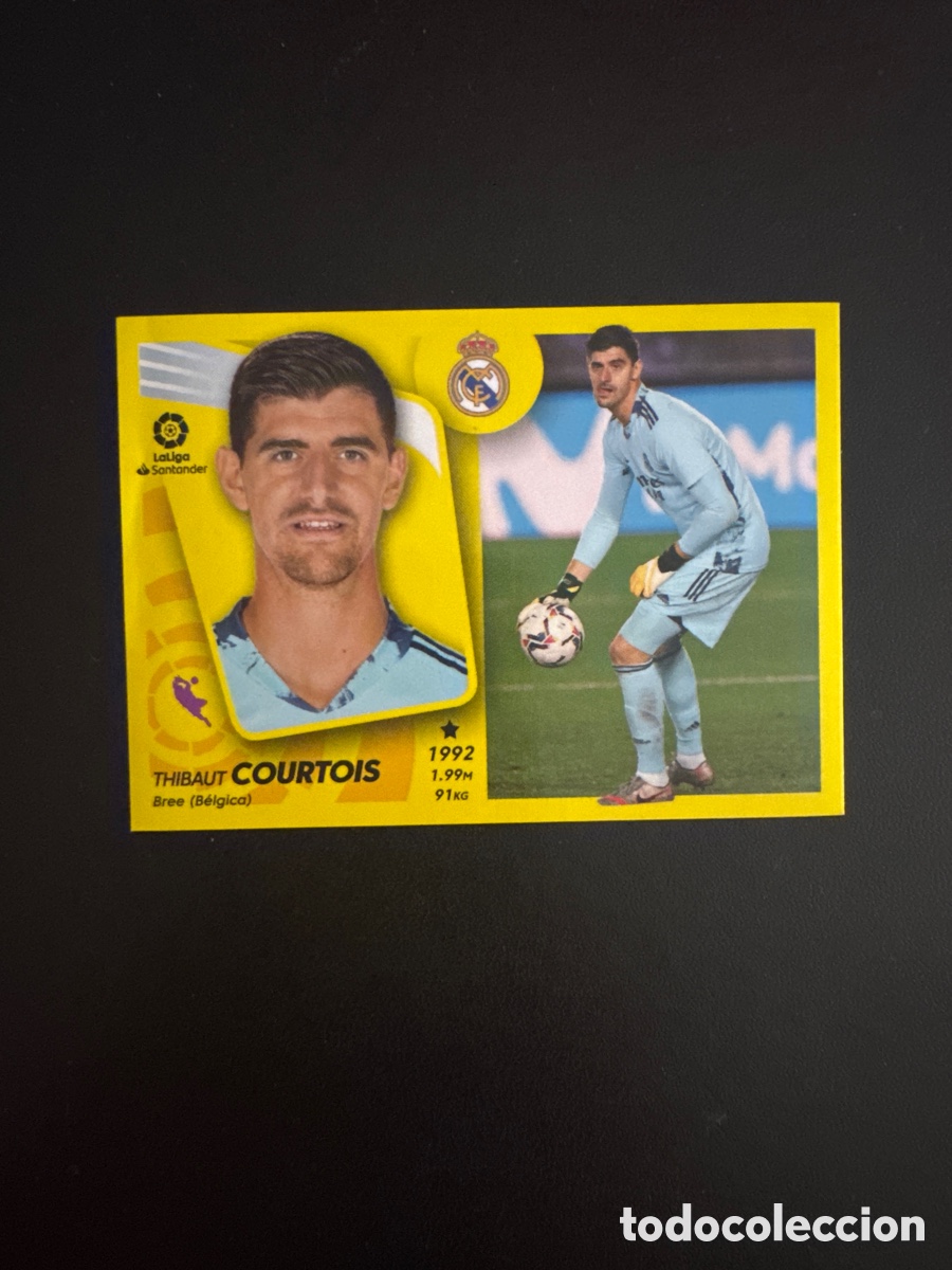 Fu&szlig;ball-Sticker: COURTOIS REAL MADRID NUMERO 5 LIGA ESTE 2021 2022