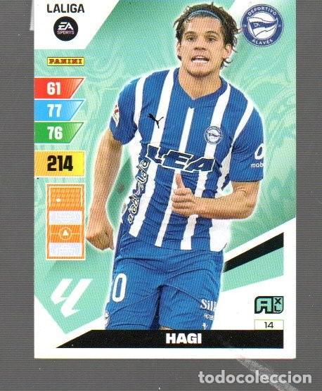 Cartes &agrave; collectionner de Football: CROMO DE XL ADRENALYN Y PANINI DEL A&Ntilde;O 2023/24 N&ordm; 14 HAGI