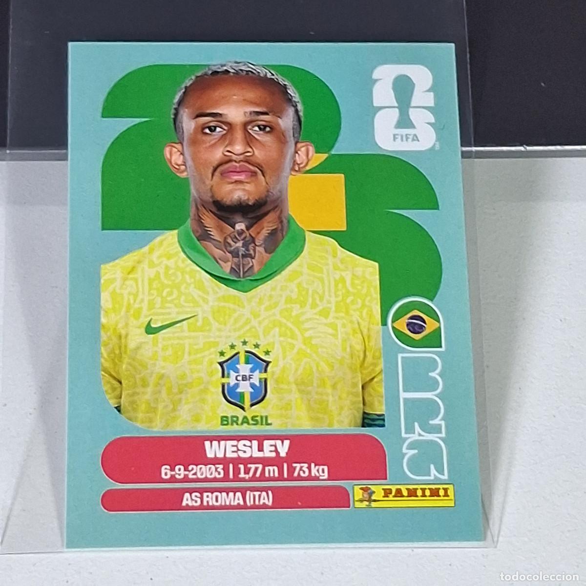 Cromos de F&uacute;tbol: A36 BRA8 WESLEY 8 BRAZIL BRASIL BRA MUNDIAL FIFA WORLD CUP 2026 STICKER PANINI