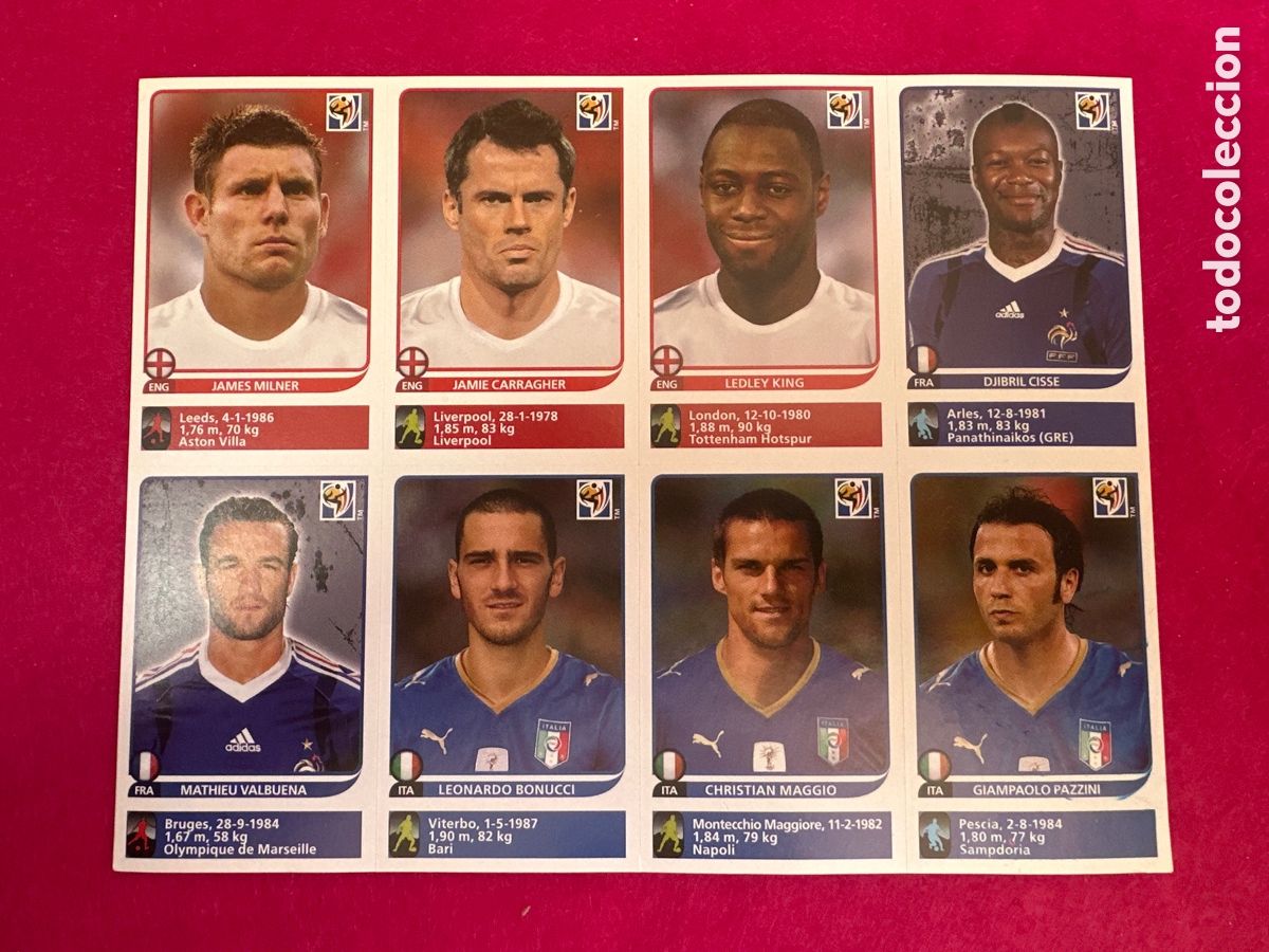 Fu&szlig;ball-Sticker: SET COMPLETO ACTUALIZACI&Oacute;N CON 80 CROMOS EN L&Aacute;MINAS SIN CORTAR MUNDIAL SUD&Aacute;FRICA 2010 PANINI STICKER