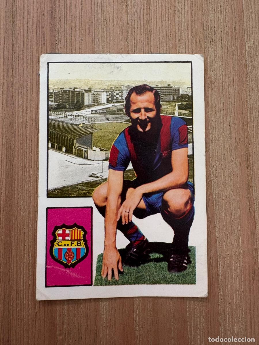 Cromos de F&uacute;tbol: 21. CROMO DESPEGADO LIGA FHER GALLEGO BARCELONA 1974-75 74&ndash;75