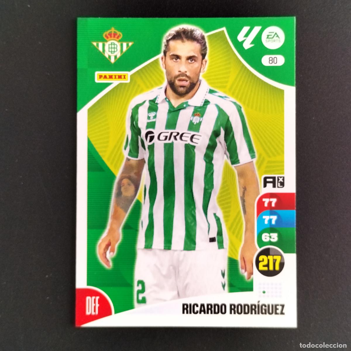 Cromos de F&uacute;tbol: 80 RICARDO RODRIGUEZ BETIS CROMOS ADRENALYN XL LALIGA CARD 2024 2025 24 25 PANINI