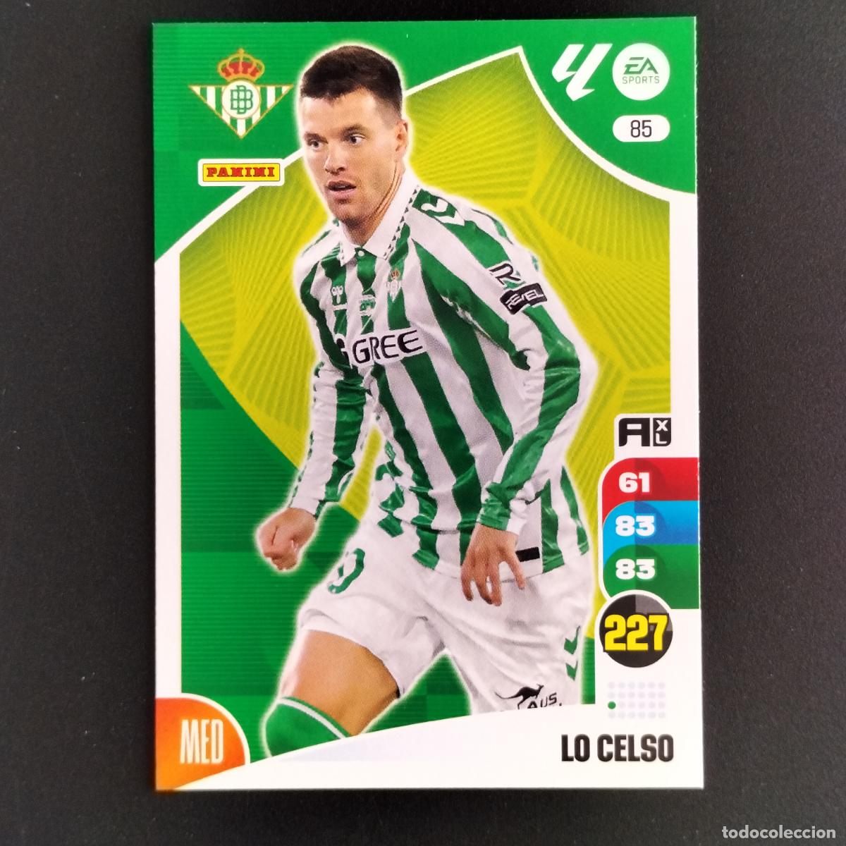 Cromos de F&uacute;tbol: 85 LO CELSO BETIS CROMOS ADRENALYN XL LALIGA CARD 2024 2025 24 25 PANINI