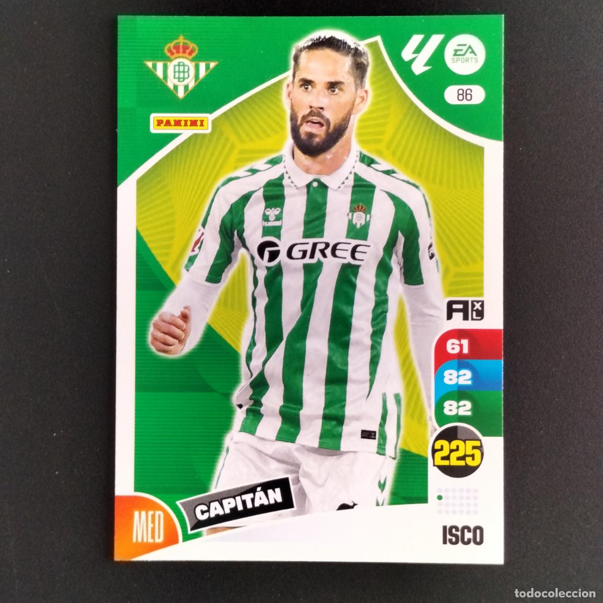 Cromos de F&uacute;tbol: 86 ISCO CAPITAN BETIS CROMOS ADRENALYN XL LALIGA CARD 2024 2025 24 25 PANINI