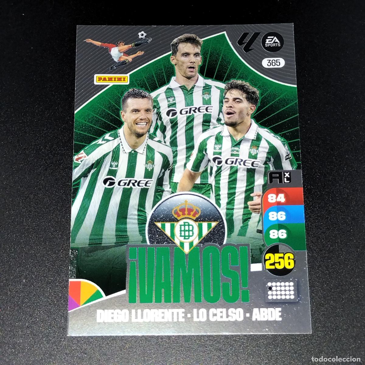 Fu&szlig;ball-Sticker: 365 VAMOS ABDE LO CELSO DIEGO LLORENTE BETIS CROMOS ADRENALYN XL LALIGA CARD 2024 2025 24 25 PANINI