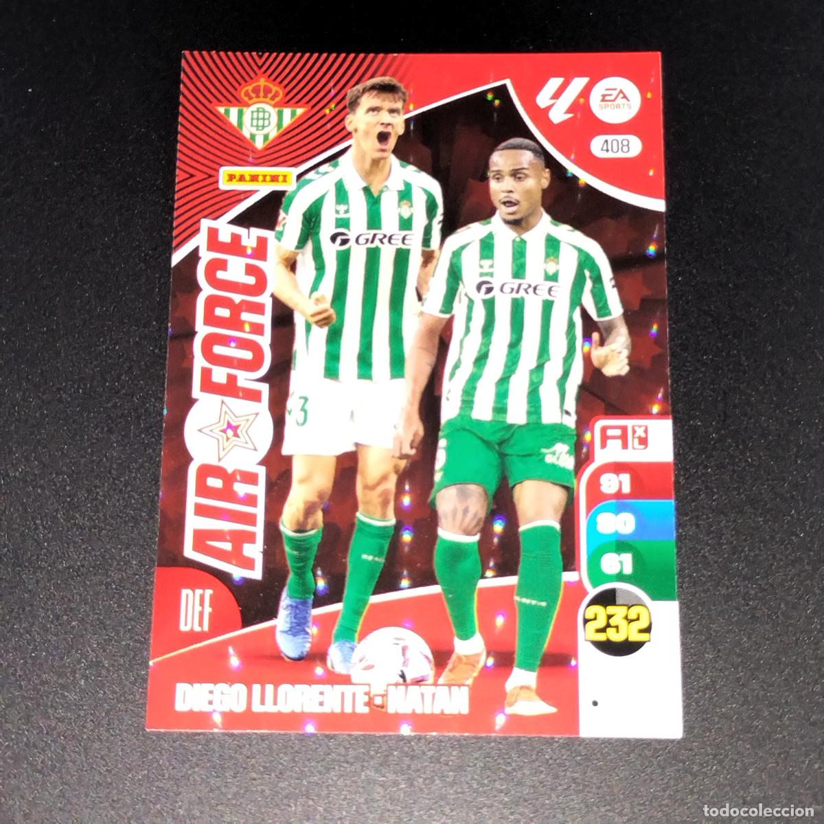 Fu&szlig;ball-Sticker: 408 DIEGO LLORENTE NATAN AIR FORCE BETIS CROMOS ADRENALYN XL LALIGA CARD 2024 2025 24 25 PANINI