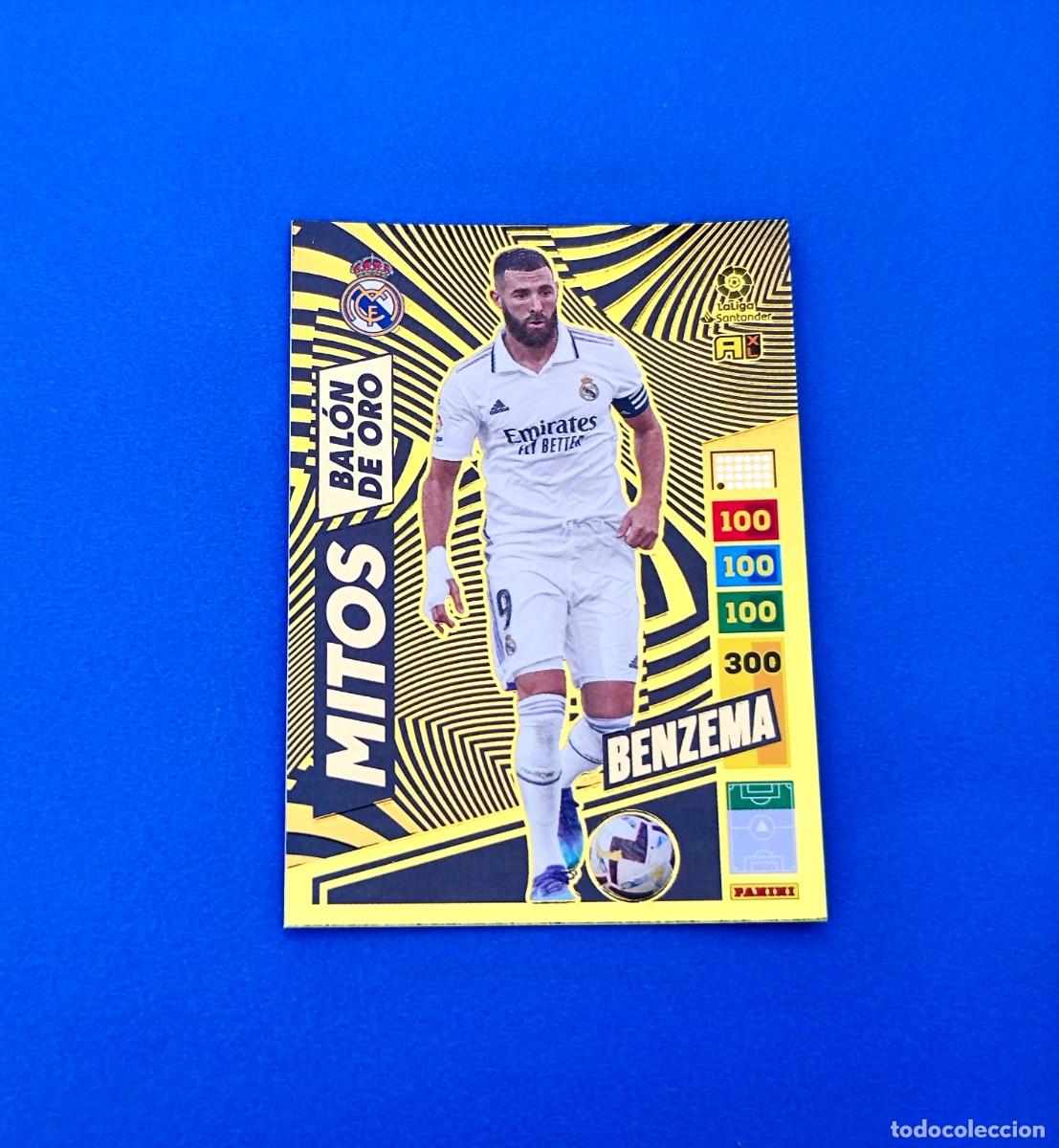 Fu&szlig;ball-Sticker: Adrenalyn 2022 2023 / 22 23 Mitos Bal&oacute;n de Oro Benzema Real Madrid