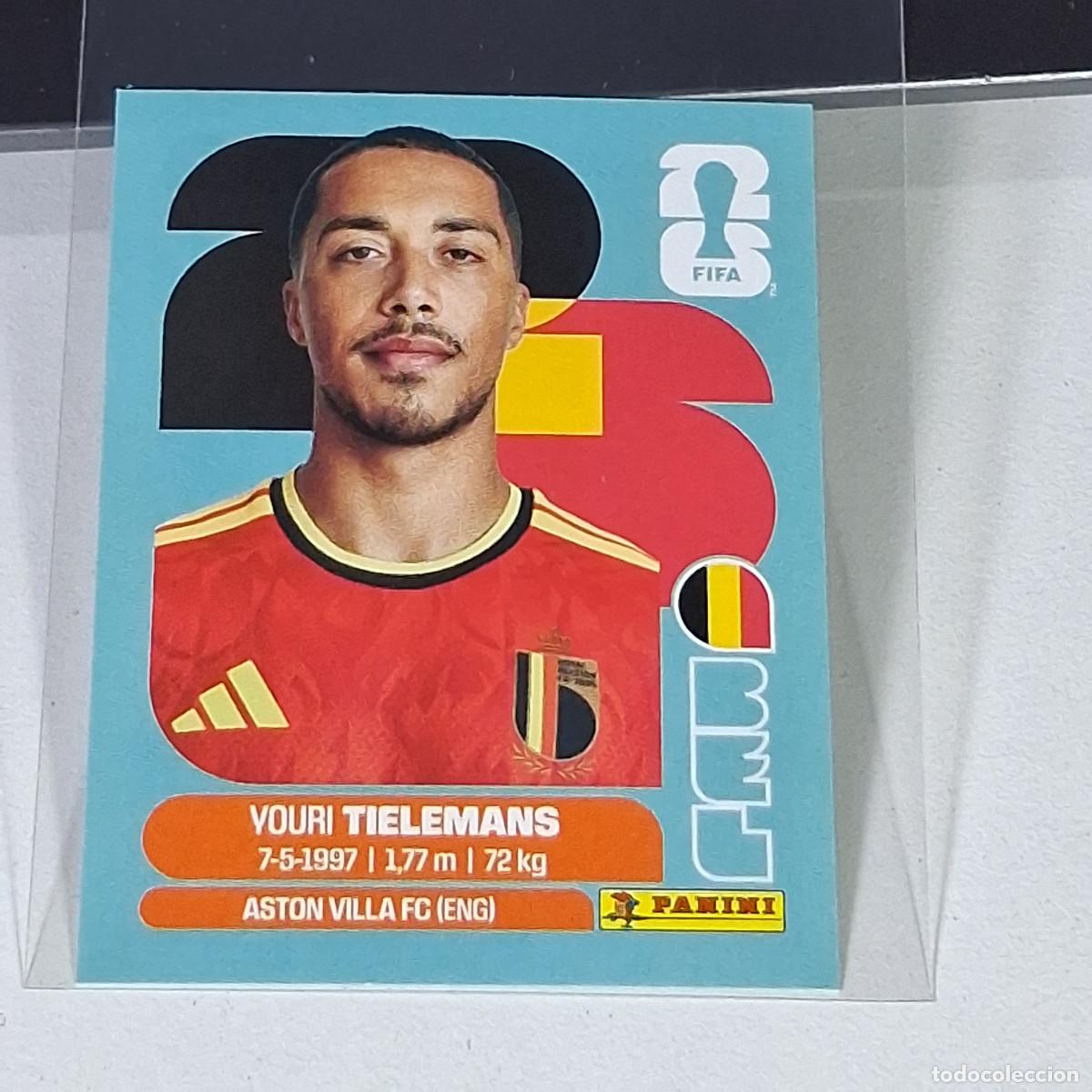 Cromos de F&uacute;tbol: A36 BEL9 YOURI TIELEMANS 9 B&Eacute;LGICA BELGIUM MUNDIAL FIFA WORLD CUP 2026 STICKER PANINI