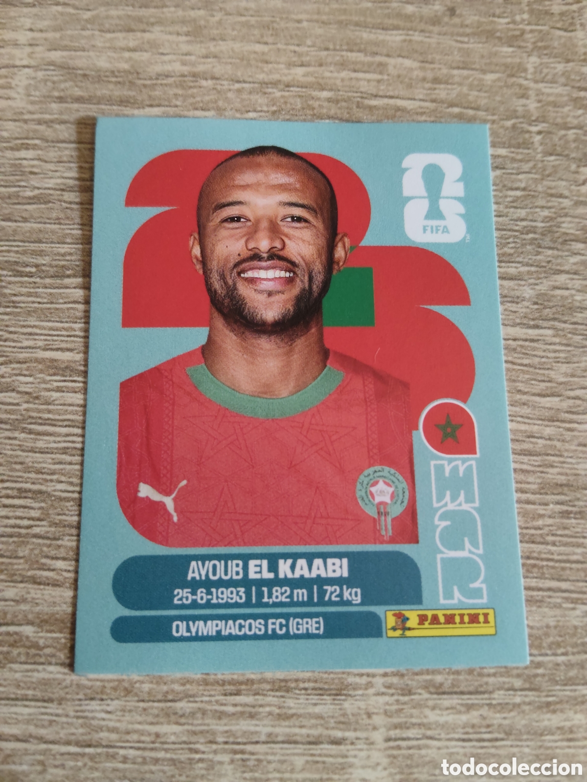 Cromos de F&uacute;tbol: Panini mundial 2026 MAR 20 Ayoub El Kaabi Marruecos