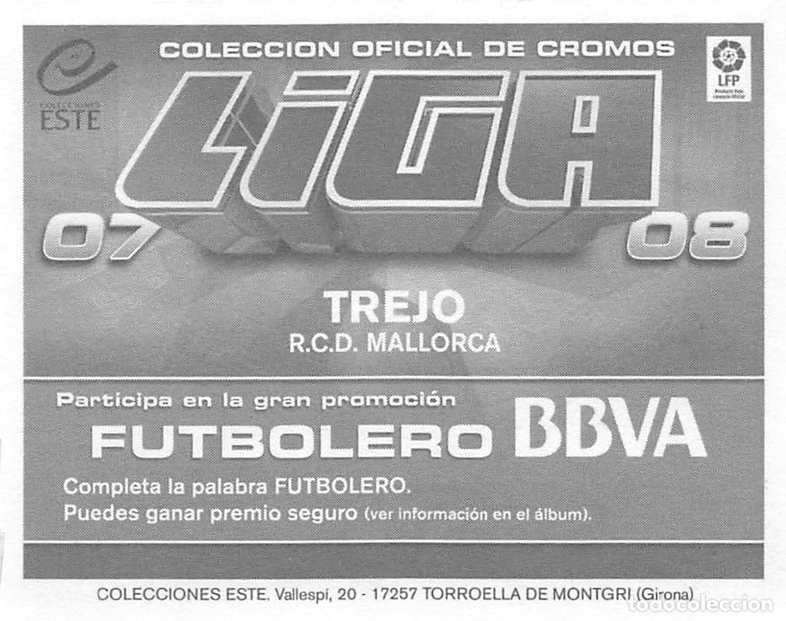 Cromos de F&uacute;tbol: EDICIONES ESTE 07/08 2007/2008 - TREJO (R.C.D. MALLORCA) DOBLE TRASERA FUTBOLERO (SIN LETRA)