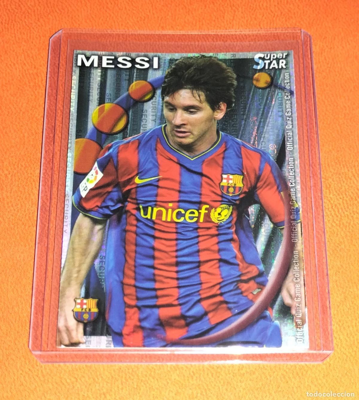 Cromos de F&uacute;tbol: 25 LIONEL MESSI SUPERSTAR SECURITY LIMITED CARD FC BARCELONA MUNDICROMO QUIZ GAME 2010 2011 10 11