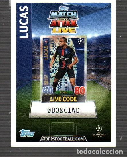 Fu&szlig;ball-Sticker: CROMO DE MATCH ATTAX LIVE DE TOPPS FOOTBALL CON LUCAS